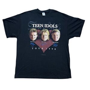 1998 Teen Idols Tour T-shirt Davy Jones Peter Noone Bobby Sherman Vintage XL